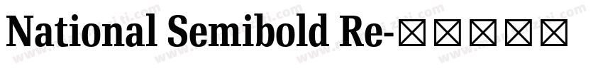 National Semibold Re字体转换